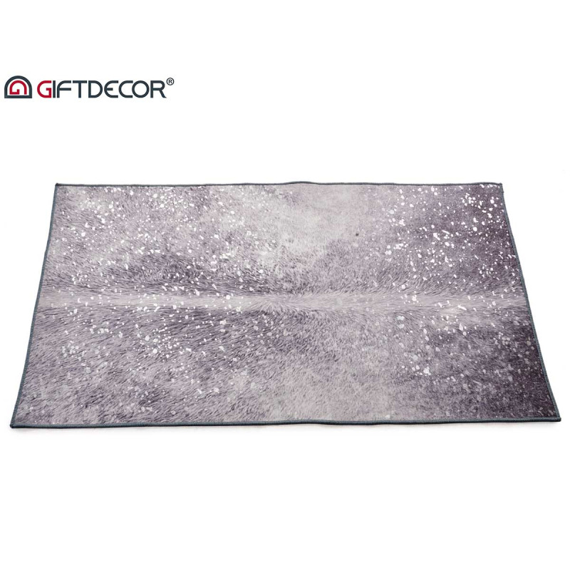 TAPPETO GRIGIO 133X190CM CON MACCHIE ARGENTATE
