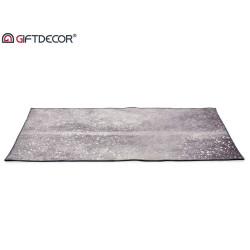 TAPPETO GRIGIO 133X190CM CON MACCHIE ARGENTATE