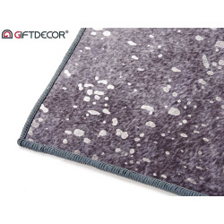TAPPETO GRIGIO 133X190CM CON MACCHIE ARGENTATE