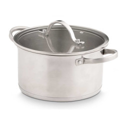 CASSEROLE INDUCTION COUVERCLE VERRE 20 CM