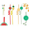 SET 2 STRAWS FRUITS ASSORT 2 