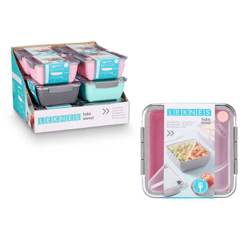PORTAPRANZO SCOMPARTI ASS 3 COLORI 450ML 1,4L