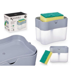 DISTRIBUTEUR DE SAVON ET ÉPONGE À RECURER