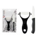 SET EPLUCHEUR ET COUTEAU PLASTIQUE NOIR