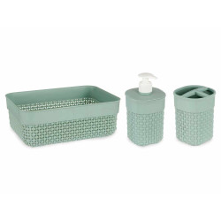 SET 3 PZS BAÑO VERDE MENTA PLASTICO