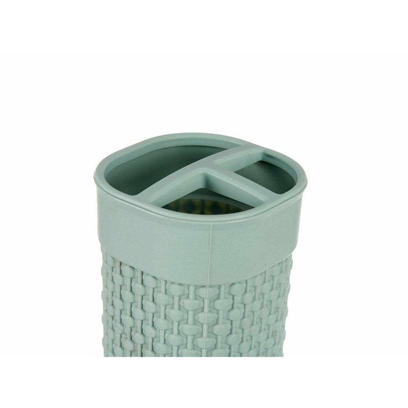 CONJ 3 PÇS WC VERDE MENTA PLASTICO