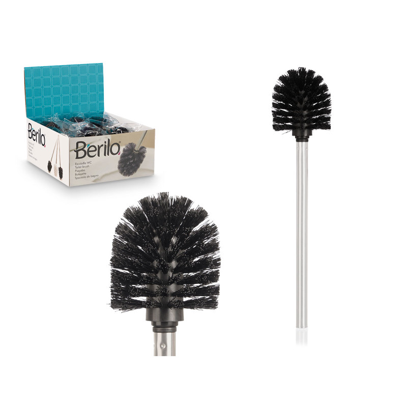BROSSE DE TOILETTE WC ACIER NOIR