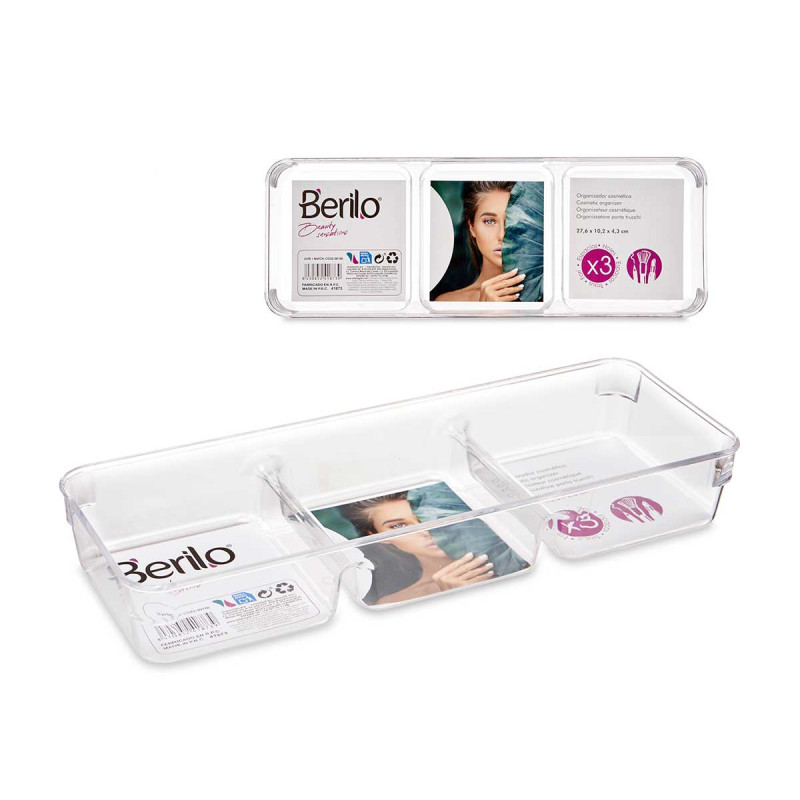 PLATEAU ORGANISATEUR POLYVALENT 3 COMPARTIMENTS