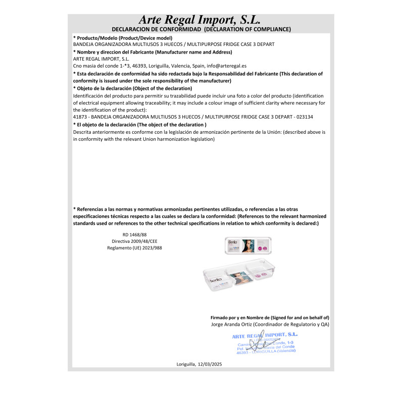 MULTIPURPOSE FRIDGE CASE 3 DEPART