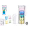CONJ JARRO 1,6L COM 4 COPOS CORES