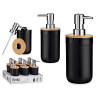 BLACK DISPENSER WITH BAMBOO TOP