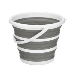 FOLDABLE WHITE GRAY BUCKET 10 L 