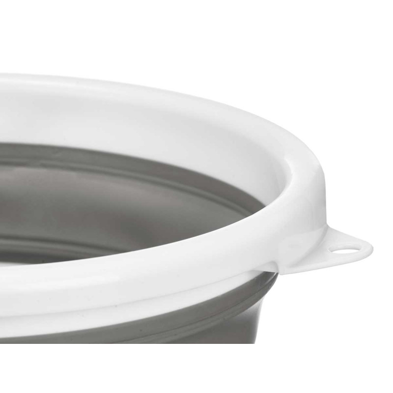 FOLDABLE WHITE GRAY BUCKET 10 L 