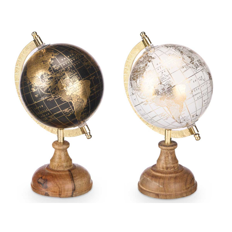 GLOBO TERRESTRE 12,5CM ASS 2 MOD ORO 