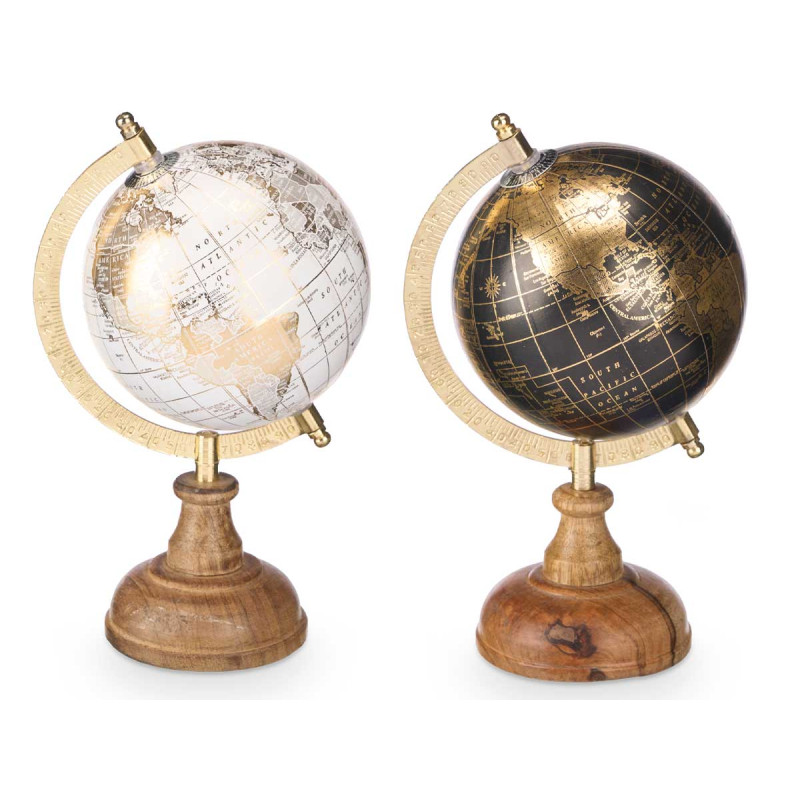 GLOBO TERRESTRE 12,5CM ASS 2 MOD ORO 