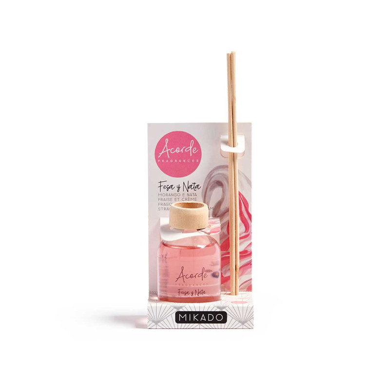 MIKADO 50 ML C/VARAS MORANGO E NATA 