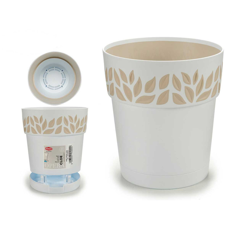 POT PLASTIQUE 15 CM CLOE BLANCHE