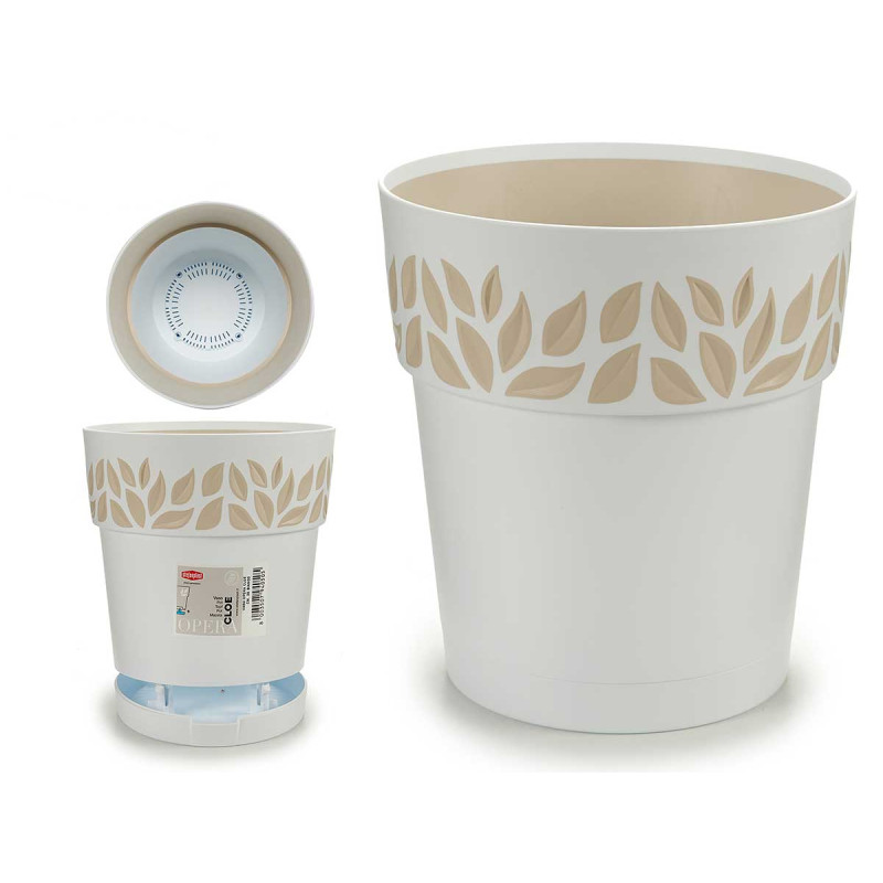POT PLASTIQUE 20 CM CLOE BLANCHE