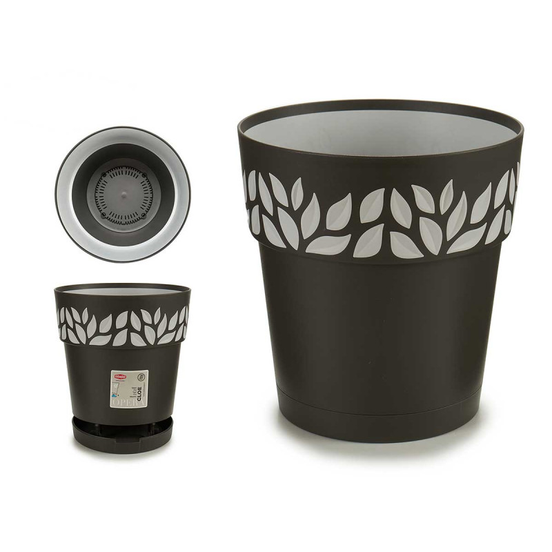 POT PLASTIQUE 20 CM CLOE ANTHRACITE