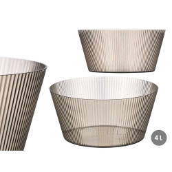 TAÇA GRD CINZENTA RISCAS 4 L