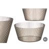 BIG STRIPED GRAY BOWL 4 L