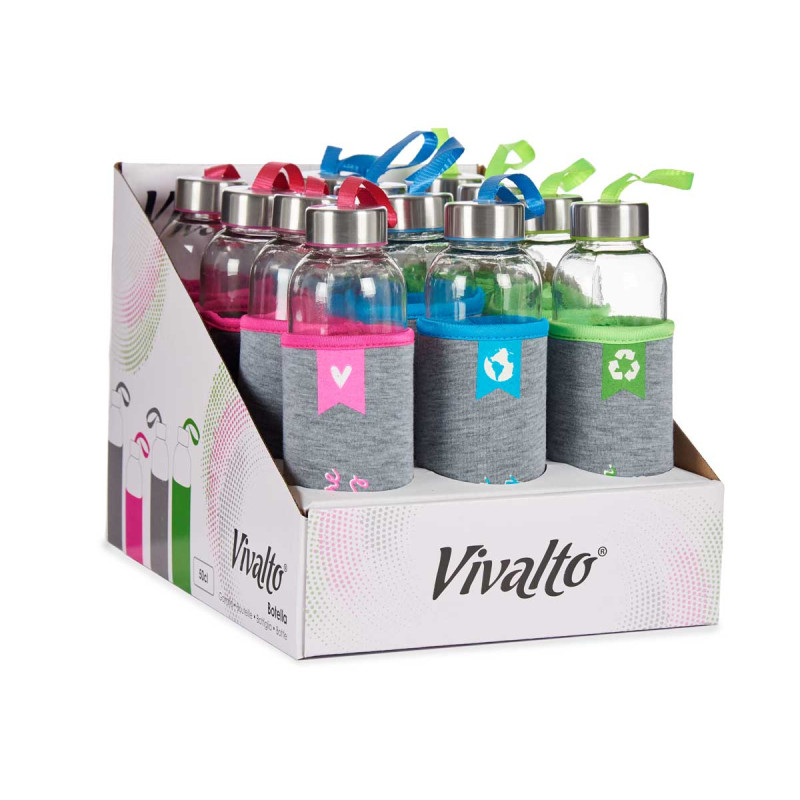 GARRAFA NEOPRENE VIDRO COR ETIQUETA 500ML SORT 3