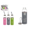 GARRAFA NEOPRENE VIDRO CINZA ETIQUETA 500ML SORT 3