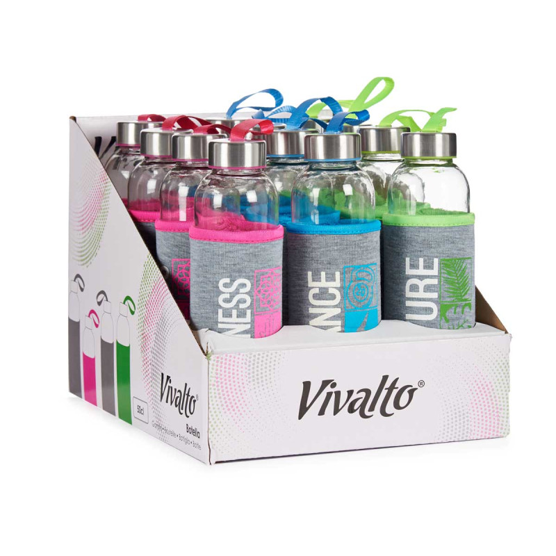 GARRAFA NEOPRENE VIDRO CINZA 1989 500ML SORT 3