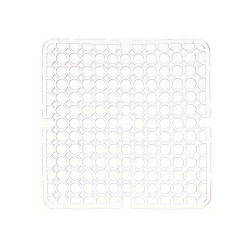 TAPIS D'ÉVIER CARRÉ 28X28 CM TRANSPARENT
