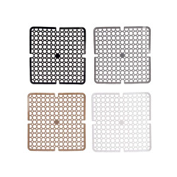 TAPIS D'ÉVIER CARRÉ 28CM ASSORTI 4