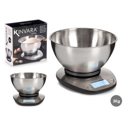 BALANÇA DIGITAL DE AÇO 5KG COM TIGELA 