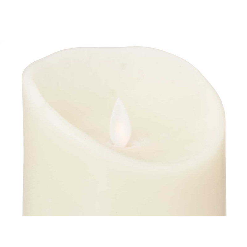 CANDELA LED ALTA LARGA CREMA