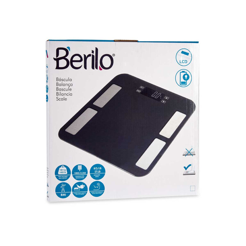 BASCULE DIGITALE SALLE BAIN 180KG GRIS ANTHRACITE