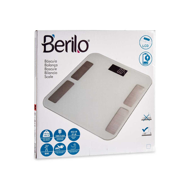 BASCULA DIGITAL BAÑO 180KG BLANCO