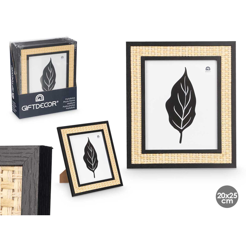BLACK ROPE PHOTO FRAME 20 X 25 CM