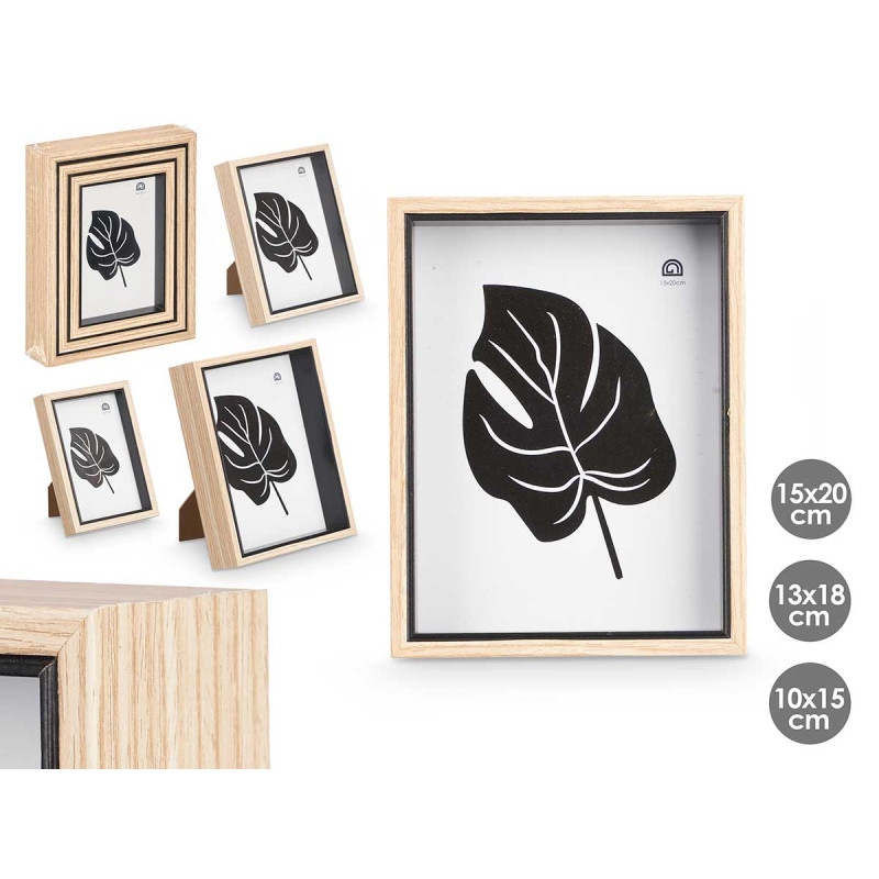 SET 3 BLACK PHOTO FRAMES 3 SIZES