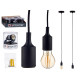 LAMPE SUSPENDU PLASTIQUE NOIR 
