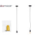 LAMPE SUSPENDU PLASTIQUE NOIR 