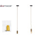 LAMPE SUSPENDU ACIER DORE