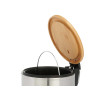 POUBELLE EN ACIER 5L AVEC COUVERCLE EN BAMBOU