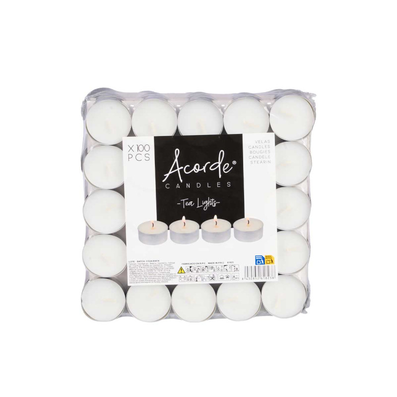 CONJ 100 VELAS TEALIGHT 4 HORAS