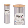 ESCOBILLERO ACERO CON TAPA BAMBU