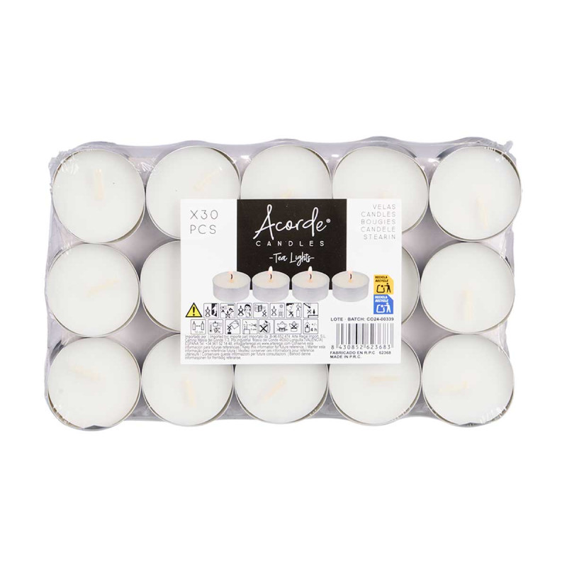 SET 30 TEALIGHTS 4 HORAS