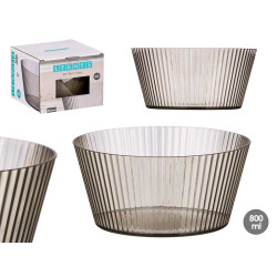 TAÇA PEQ CINZENTA RISCAS 800 ML