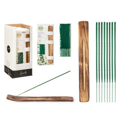SET 50 BÂTONS D'ENCENS SUPPORT BOIS JASMIN
