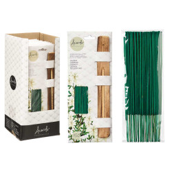 SET 50 BÂTONS D'ENCENS SUPPORT BOIS JASMIN