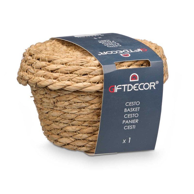 SMALL ROUND LID BASKET NATURAL