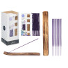 SET 50 BASTONCINI INCENSO BASE LEGNO LAVANDA
