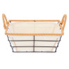 CESTA ASAS METAL CUADRADA