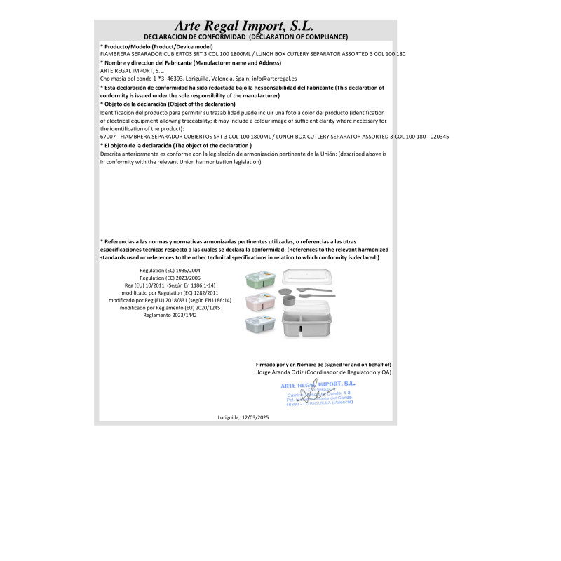 PORTAVIVANDE SEPARATORE POSATE SRT 3 COL 100 1800M